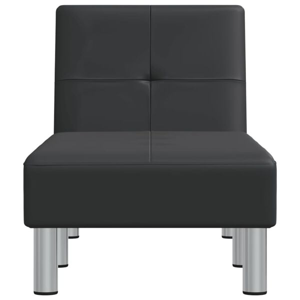 vidaXL Legubekkur Svart Le&eth;url&iacute;ki