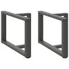 vidaXL s&oacute;fabor&eth;sf&aelig;tur T-laga 2 stk. antras&iacute;t 60x25x(42-43) cm st&aacute;l
