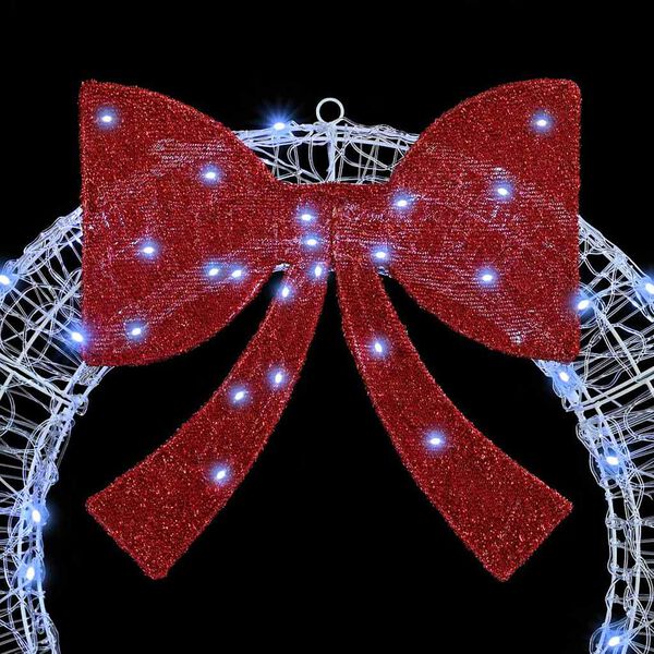 vidaXL Krans með 60 LED Kaldur hvítur 75 cm Akrýl