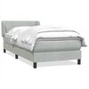 vidaXL Spring r&uacute;m me&eth; d&yacute;nu Lj&oacute;sgr&aacute;r 90x220 cm Flauel