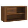 vidaXL Sk&oacute;sk&aacute;pur Br&uacute;nn Eikarlitur 80x35x45 cm Samsettur Vi&eth;ur
