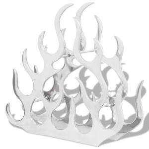 vidaXL Standur fyrir 11 V&iacute;nfl&ouml;skur Silfurlita&eth;ur &Aacute;l