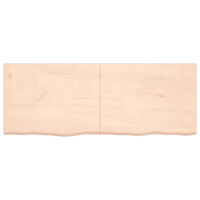 vidaXL Borðplata 160x60x(2-4) cm Ómeðhöndluð Gegnheil Eik