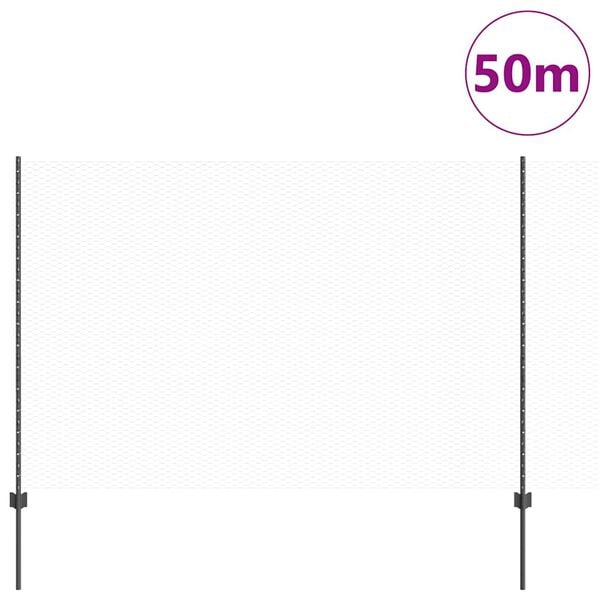 vidaXL Gir&eth;ing me&eth; p&oacute;st Gr&aacute;r 1,6 x 50 m St&aacute;l og PVC