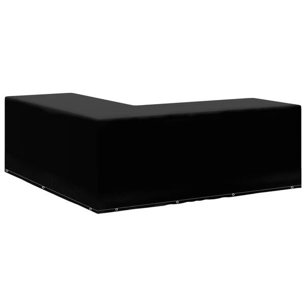 vidaXL Garðhúsgagna yfirbreiðsla L-laga 12 kósar 250x250x90 cm