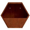 vidaXL Vegghengd Pl&ouml;ntuker 2 stk. Ry&eth;litur Corten St&aacute;l 46x10x40 cm