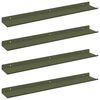 vidaXL Flj&oacute;tandi skrifbor&eth; 4 pcs Ol&iacute;fugr&aelig;nn 60 x 9 x 2,5 cm St&aacute;l