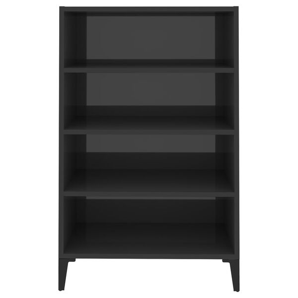 806138 vidaXL Sideboard High Gloss Grey 57x35x90 cm Chipboard