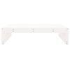 vidaXL Fótaskemill fyrir Garðinn Hvítur 120x80 cm Gegnheil Fura