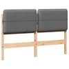 vidaXL B&oacute;lstru&eth; r&uacute;mgafl Br&uacute;nn og lj&oacute;s gr&aacute;tt 160 cm Solid furuhikk