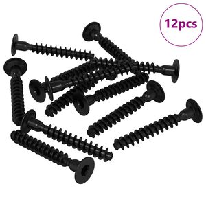 vidaXL Hylkisheftuskr&uacute;fa 12 pcs Svartur M5 x 40 mm J&aacute;rn
