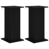 vidaXL Bl&oacute;mastandur 2 pcs Svartur 30,5 x 30 x 60,5 cm Samsettur vi&eth;ur