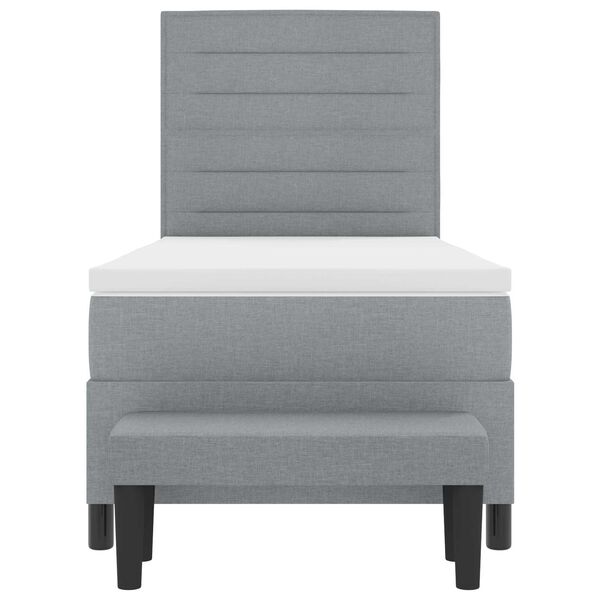 vidaXL Kassi vorinn r&uacute;m me&eth; d&yacute;nu Lj&oacute;sgr&aacute;r 90 x 190 cm d&uacute;kur