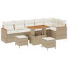 vidaXL Gar&eth;s&oacute;fa sett me&eth; p&uacute;&eth;i me&eth; geymslu Drapplita&eth;ur Poly rattan