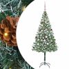 vidaXL Gervi j&oacute;latr&eacute; me&eth; 300 LED me&eth; standi Gr&aelig;nn 180 cm PVC og St&aacute;l