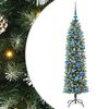vidaXL Gervi mj&oacute; j&oacute;latr&eacute; me&eth; 150 LED me&eth; standi Gr&aelig;nn og hv&iacute;tur 150 cm