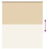 vidaXL R&uacute;llugard&iacute;nur Blackout Beige 140x150 cm Efni Breidd 136,6 cm