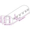 vidaXL Útskiptanleg Yfirbreiðsla fyrir Gróðurhús (27 m²) 3x9x2 m Glær