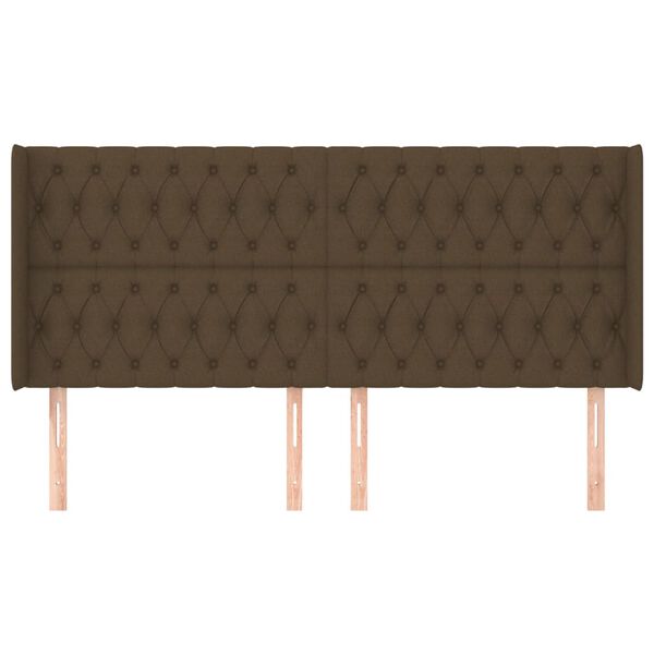 vidaXL H&ouml;f&eth;agafl me&eth; Eyrum 183x16x118/128 cm D&ouml;kkbr&uacute;nn Efni