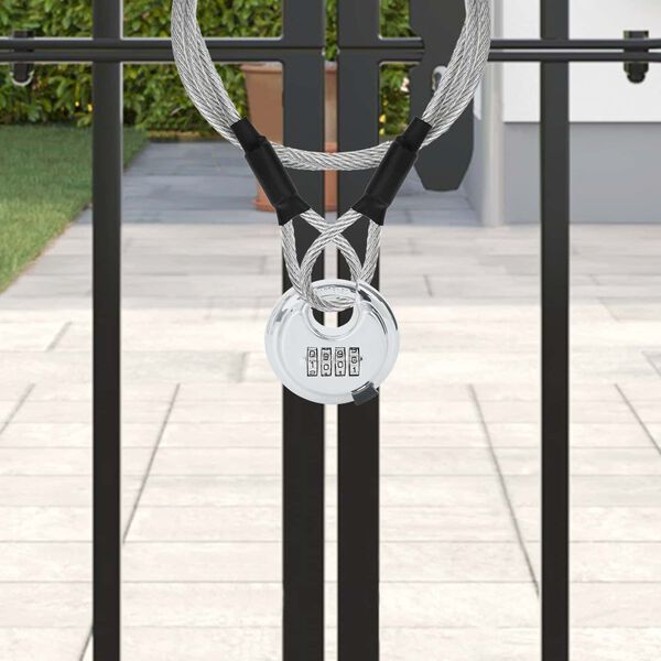 vidaXL Diskul&aacute;sar me&eth; lykklum 2 pcs Silfur 7 x 2.3 x 7 cm