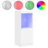 vidaXL Skenkur me&eth; LED Lj&oacute;sum Hv&iacute;tur 41x37x100 cm