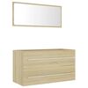 804848 vidaXL 2 Piece Bathroom Furniture Set Sonoma Oak Chipboard
