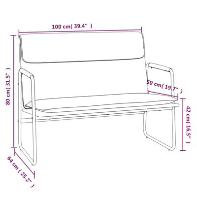 vidaXL Bekkur Svartur 100x64x80 cm Gervi leður