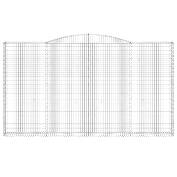 vidaXL Bogadreginn Grj&oacute;tkassi 7 stk. 400x30x220/240 cm Sinkh&uacute;&eth;a&eth; J&aacute;rn