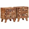 vidaXL n&aacute;ttbor&eth;ssk&aacute;pur 2 stk 40x32x46 cm Solid Wood Endurunni&eth;