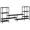 vidaXL Sj&oacute;nvarpssk&aacute;pur Svartur 206,5x28,5x95 cm Samsettur Vi&eth;ur