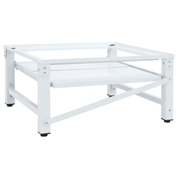 vidaXL &THORN;vottav&eacute;lastallur me&eth; &Uacute;tdraganlegri Sk&uacute;ffu Hv&iacute;tur