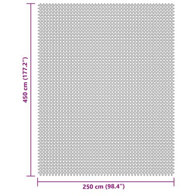 vidaXL Útilegumotta Ljósgrá 4,5x2,5 m