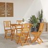 vidaXL Garð Bistro Set 5 pcs Brúnn Gegnheill akasíuviður