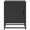 vidaXL náttborðsskápar 2 stk Svartur Hannaður viður og málmur