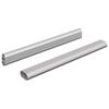 vidaXL Sk&aacute;pstangir 2 pcs Silfur 764 x 15 x 29 mm &Aacute;lblenda