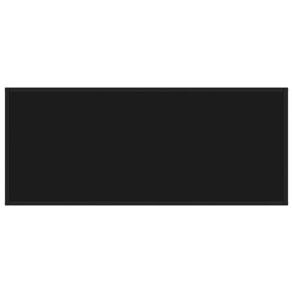 vidaXL S&oacute;fabor&eth; Svart me&eth; Sv&ouml;rtu Gleri 120x50x35 cm