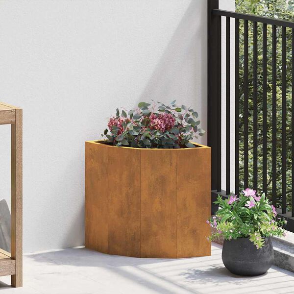 vidaXL Hornaplanta Rusty 30 x 30 x 35 cm Ve&eth;ra&eth; st&aacute;l