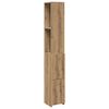 vidaXL Ba&eth;herbergissk&aacute;pur Listamannseik 25x25x170 cm Samsettur Vi&eth;ur
