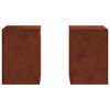 vidaXL Bl&oacute;mastandur 2 pcs Rusty 24 x 24 x 35 cm Ve&eth;ra&eth; st&aacute;l
