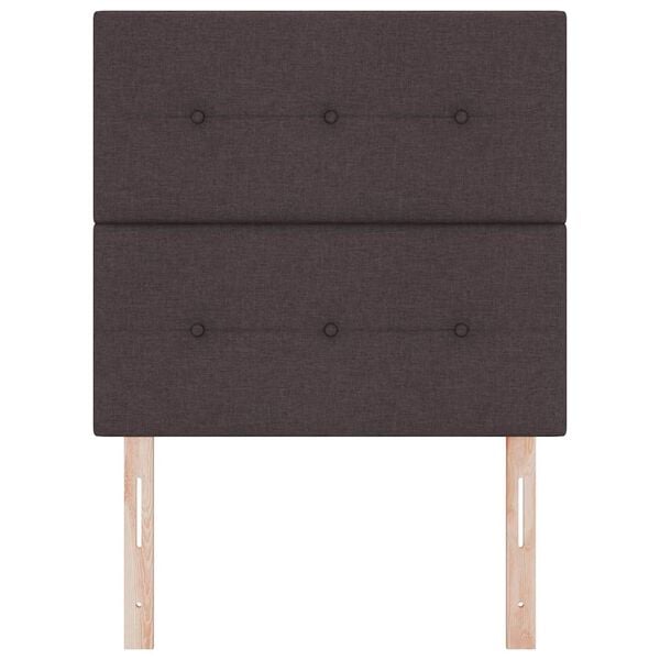 vidaXL H&aelig;&eth;arstillanlegur r&uacute;mh&aelig;tti me&eth; h&ouml;fu&eth;gafl D&ouml;kk br&uacute;nt 90 cm d&uacute;kur