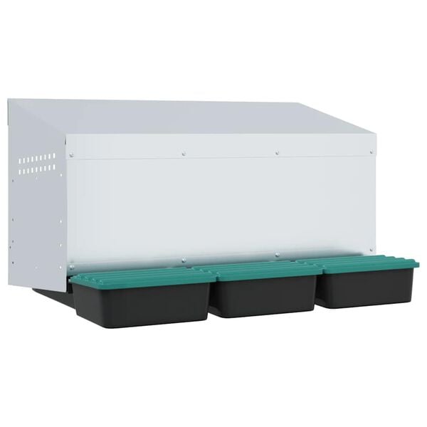 vidaXL hrei&eth;urkassi fyrir kj&uacute;klinga, 3 h&oacute;lf, vegghengdur, galvanisera&eth;ur st&aacute;l