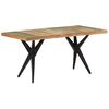 vidaXL Bor&eth;stofubor&eth; 160x80x76 cm Gegnheill Endurn&yacute;ttur Vi&eth;ur
