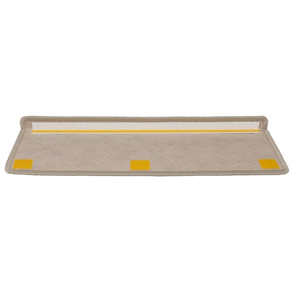 vidaXL Stigamottur Sj&aacute;lfl&iacute;mandi Sisal-Look 30 stk 65x21x4 cm D&ouml;kkbeige