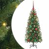 vidaXL Gervi j&oacute;latr&eacute; me&eth; 150 LED me&eth; standi Gr&aelig;nn 120 cm PE og PVC