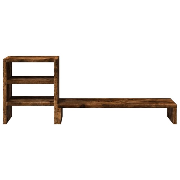 vidaXL Skj&aacute;standur me&eth; Skrifbor&eth;sskipuleggjara Eik Samsettur Vi&eth;ur