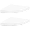 vidaXL flj&oacute;tandi hornhillur 2 stk hv&iacute;tar 35x35x3,8 cm MDF