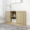 vidaXL Skenkur Sonoma Eikarlitur 120x30,5x70 cm Samsettur Vi&eth;ur