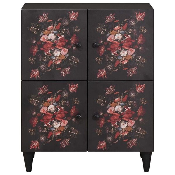 vidaXL Geymsk&aacute;pur me&eth; hur&eth; Marglitur 60 x 33,5 x 75 cm Hart mang&oacute;tr&eacute;