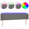 vidaXL LED h&ouml;fu&eth;gafl D&ouml;kkgr&aacute;tt 163x16x78/88 cm Efni