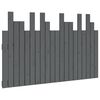 vidaXL Veggfestur H&ouml;f&eth;agafl Gr&aacute;r 127,5x3x80 cm Gegnheil Fura